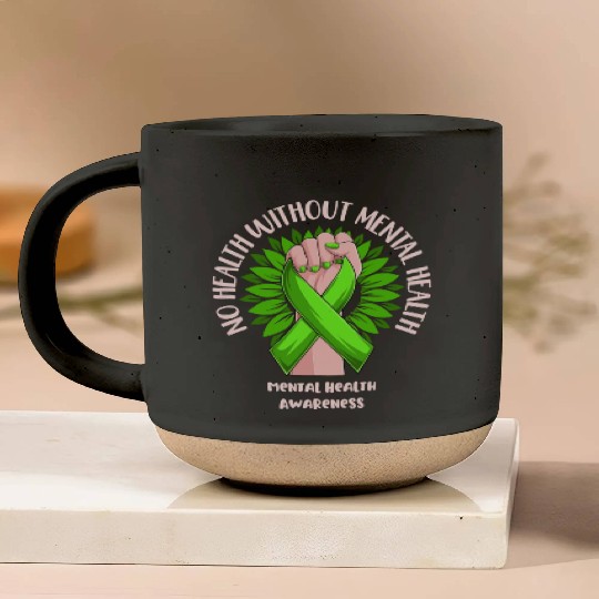 No Health Without Mental Health Awareness Pottery Mugs