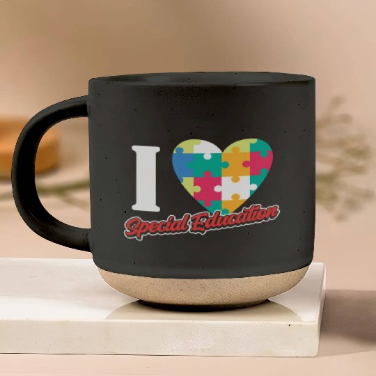I Love Special Education Sped Teacher Awareness Pottery Mugs