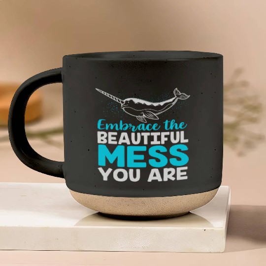Inspirational Animal Quote Sea Creature Narwhal Pottery Mugs