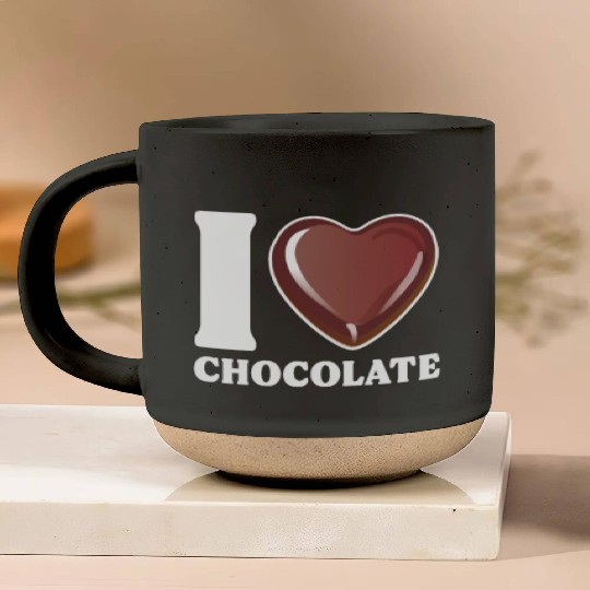 I Love Chocolate Pottery Mugs