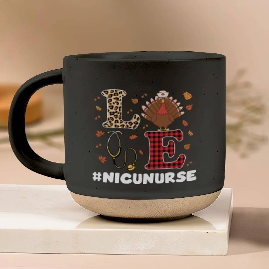 Cute NICU Nurse Thanksgiving Pottery Mugs