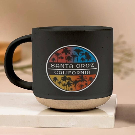 Santa Cruz California Stylish Vacation Souvenir Pottery Mugs
