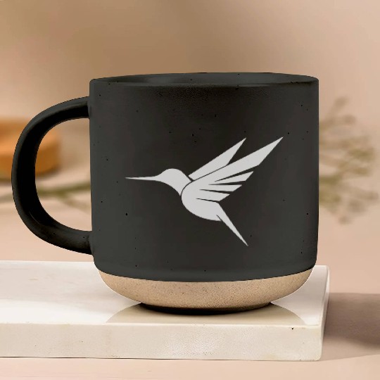 Floating Hummingbird Tattoo Tribal Swinging Pottery Mugs