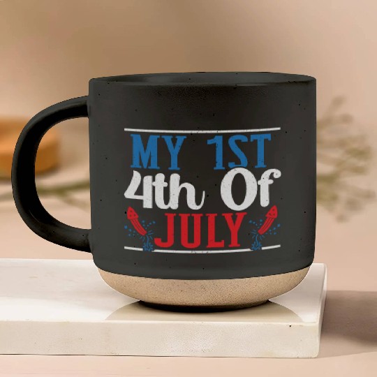 Patriotic America USA Flag 4th Of July American Pottery Mugs