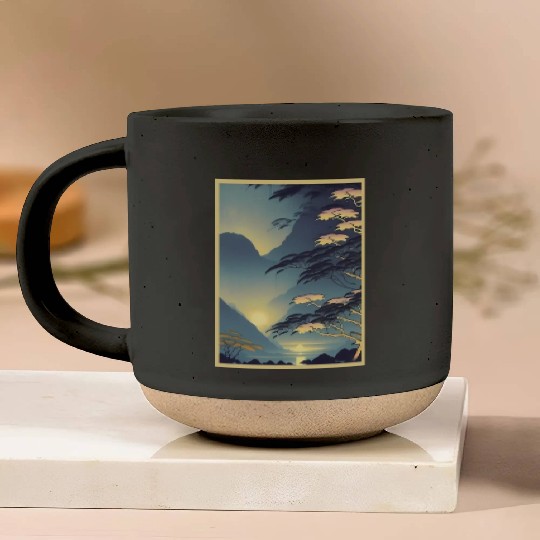 Magic of Rainforest Night Poster Pottery Mugs