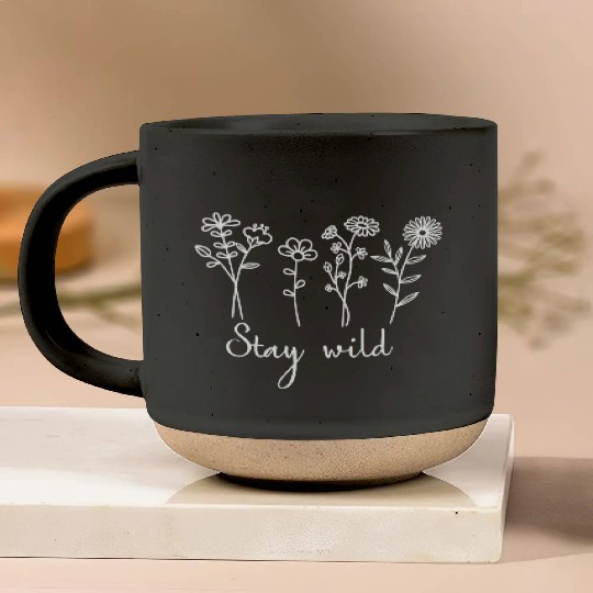 Wildflower Pottery Mugs Flower Botanical Floral Mama Gift