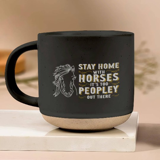 Horse Riding Equestrian Horses Lover Pony Design Pottery Mugs
