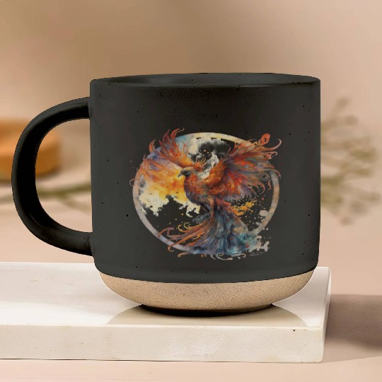 Fire Phoenix Watercolor Clipart Pottery Mugs