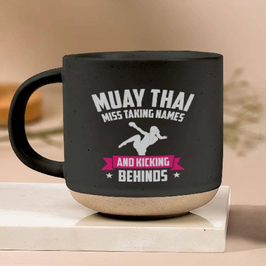 International Women's Day Muay Thai Girl Power Pottery Mugs
