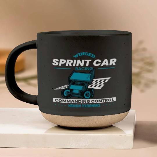 Sprint Car Racing, sprint car, dirt track racers Pottery Mugs
