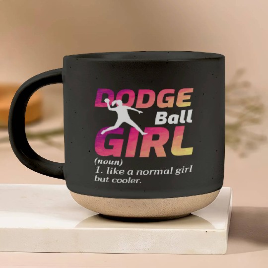 Dodgeball Girl Player Coach Team Sports Funny Pottery Mugs