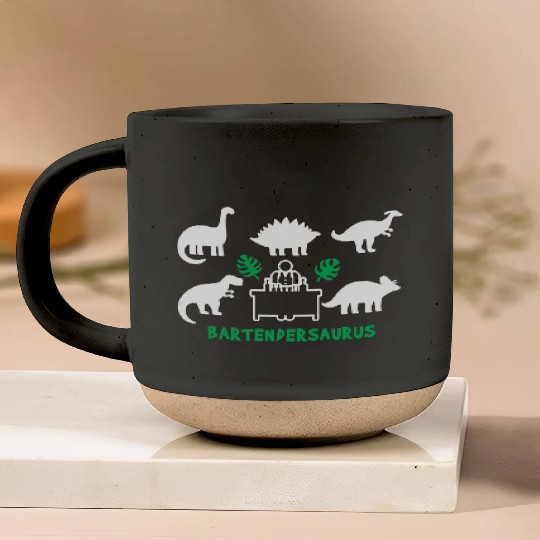 Bartender Saurus Dinosaurs Pottery Mugs