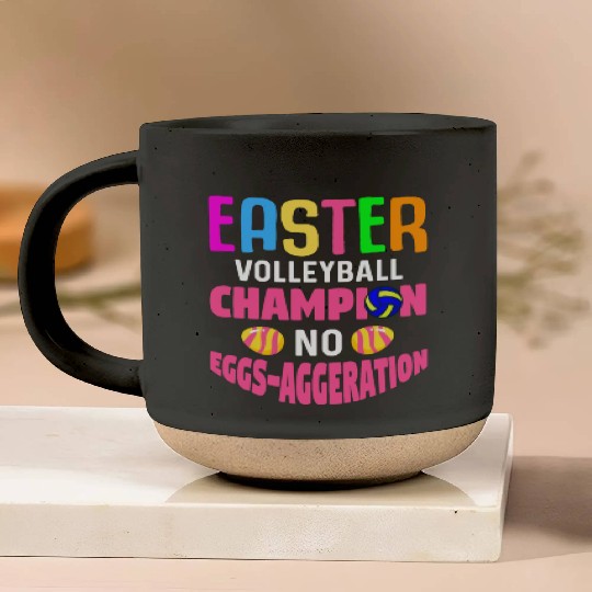 Easter Volleyball Bunny Holiday Rabbit Sport Pottery Mugs