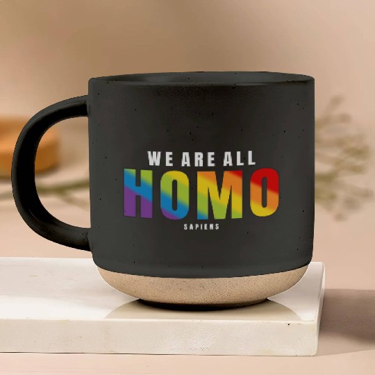 LGBTQ We Are All Homo Sapiens Pride Gift idea Pottery Mugs