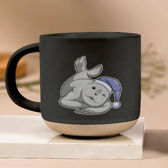 Seal Sleeping Nightcap Pottery Mugs