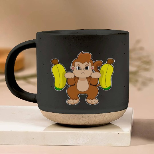 Monkey Banana Dumbbell Pottery Mugs