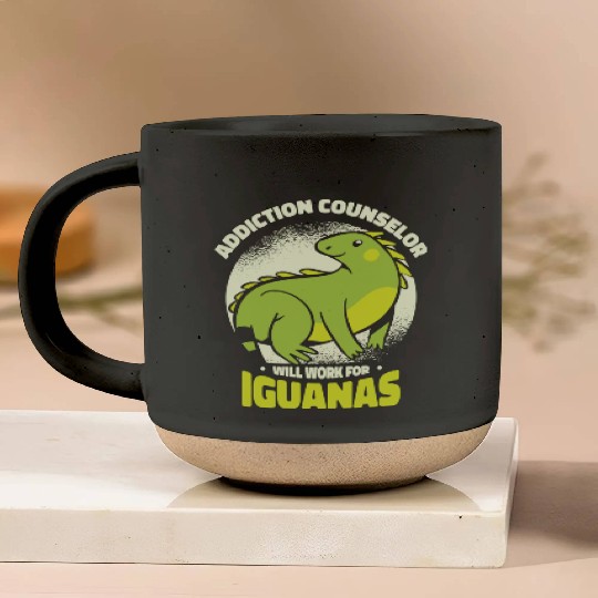 Iguana Lizard Addiction Reptile Iguana Lover Pottery Mugs