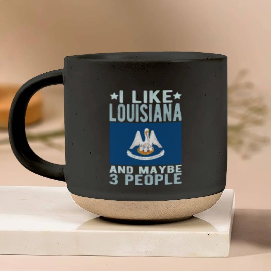 Louisiana Flag US State Pottery Mugs