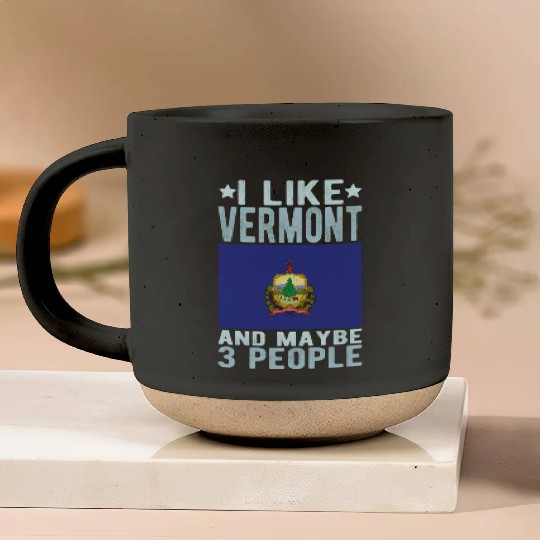 Vermont Flag US State Pottery Mugs