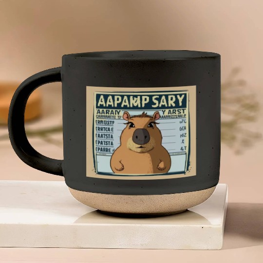 Wanted for 93 Felonies Na Capybara Mugshot Outlaw Pottery Mugs