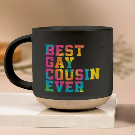 Best Gay Cousin Ever Rainbow Pride Month LGBTQ Gay Pottery Mugs