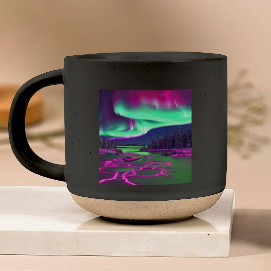 Northern Lights Pottery Mugs