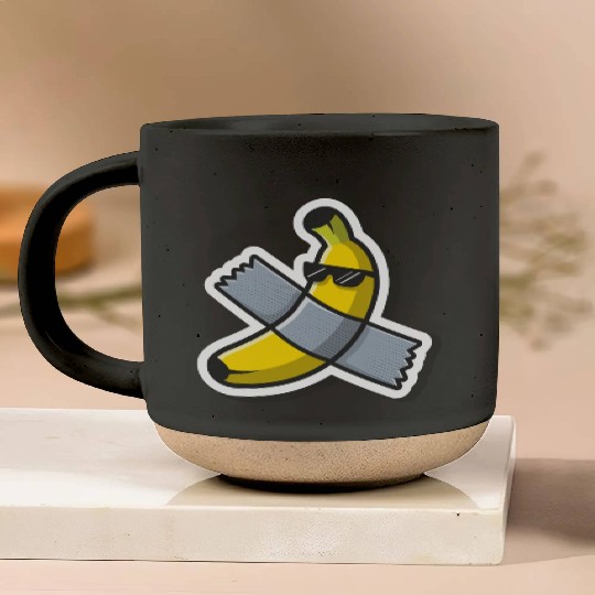 Cute Banana Art Using Glasses Pottery Mugs