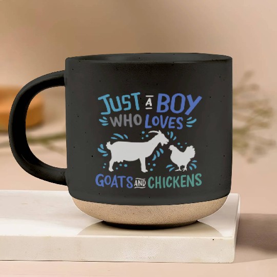 Goat Chicken Farmer Pottery Mugs
