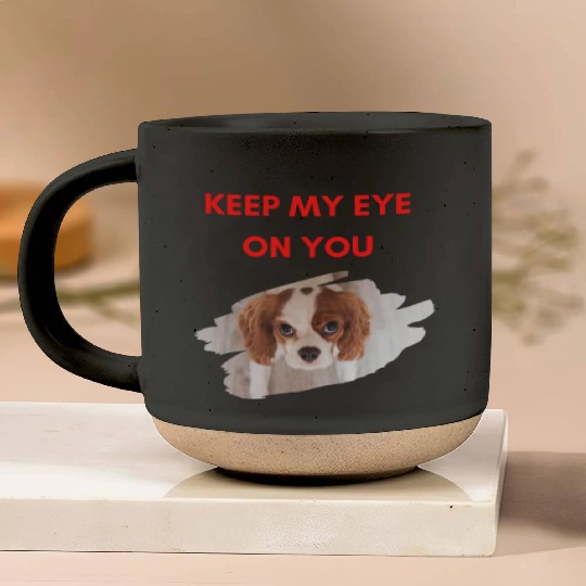 Funny dog, keep my eye on you for dog lovers. Pottery Mugs