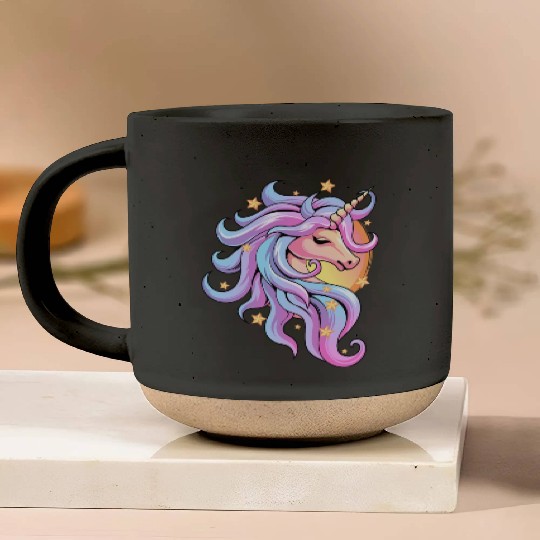 Pastel Goth Unicorn Pottery Mugs