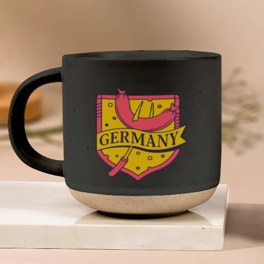 unique funny Germany Flag , German sausages Pottery Mugs