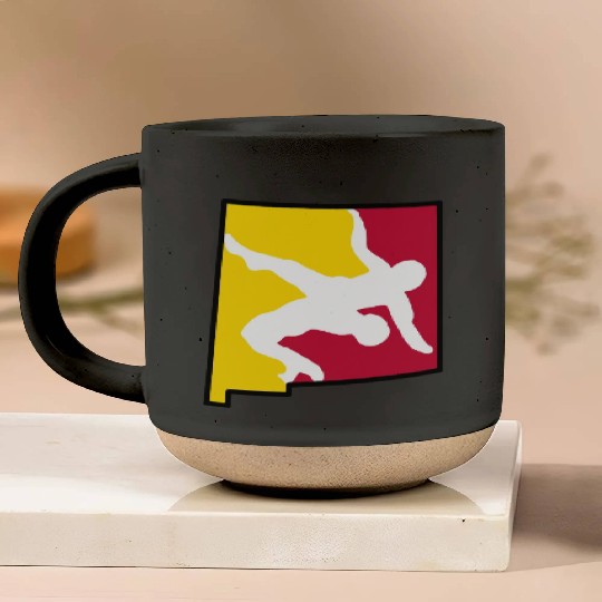 New Mexico Wrestling Pottery Mugs