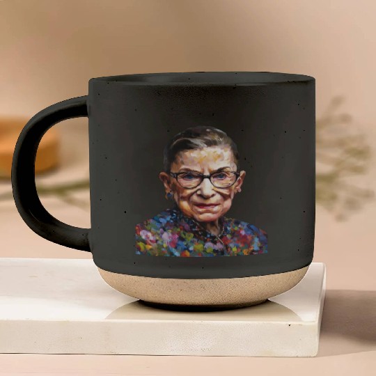 Ruth Bader Ginsburg portrait in a Monet style Pottery Mugs