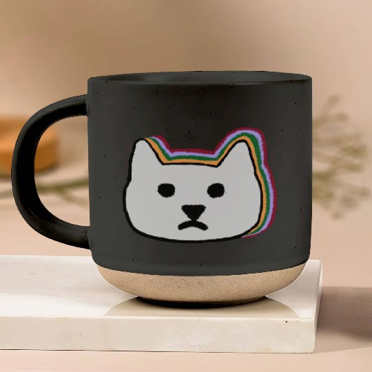 cat face Pottery Mugs