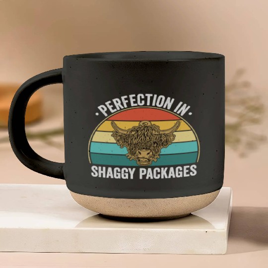 Perfection In Shaggy Packages Highland Cow Pottery Mugs