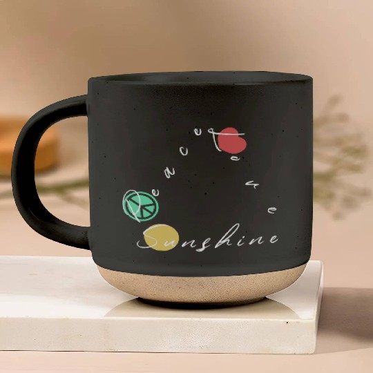 Peace Love Sunshine Pottery Mugs