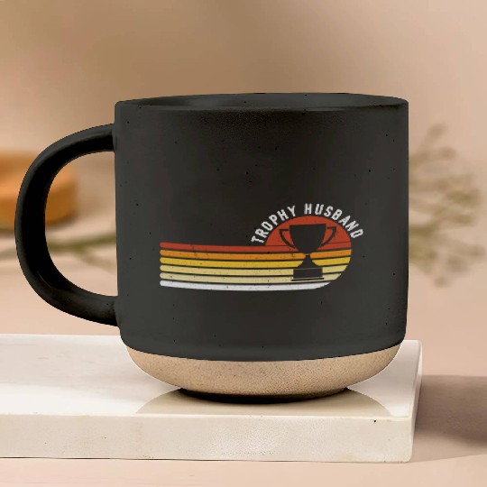 Trophy Husband Funny design for Cool Father or Dad Pottery Mugs
