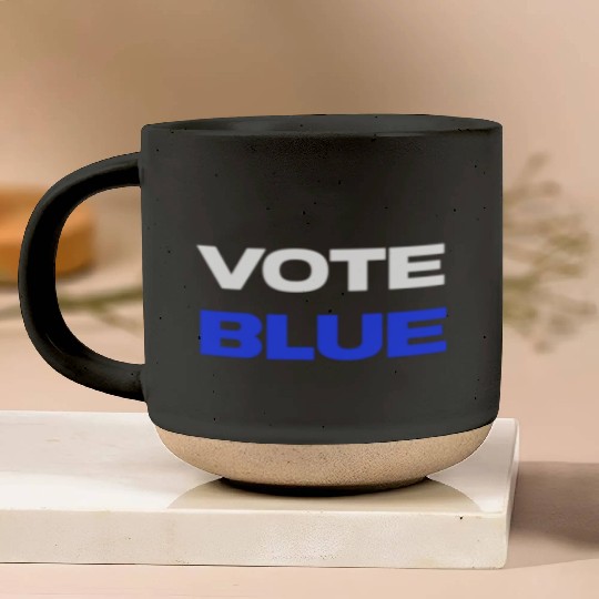 USA Election Vote Blue Minimalist Pottery Mugs