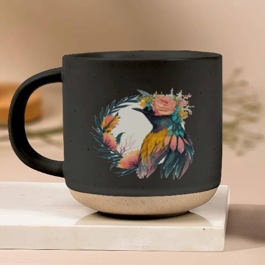 Cute Bird Of Paradise Bird Flower Crown Pet Birds Pottery Mugs