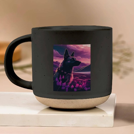 Belgian Malinois Nature Pottery Mugs