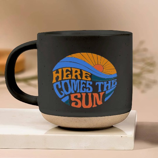 Here comes the sun Pottery Mugs