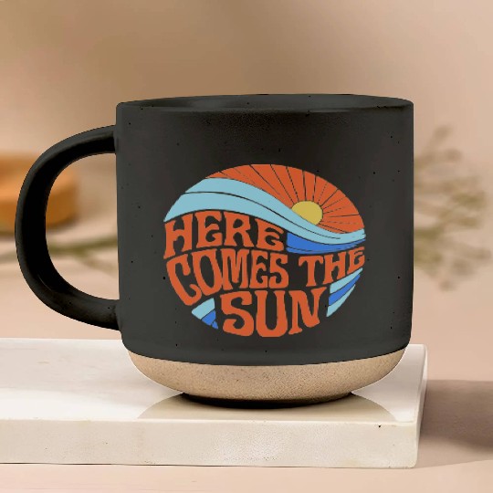 Here comes the sun Pottery Mugs
