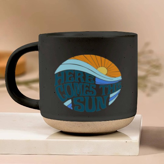Here comes the sun Pottery Mugs