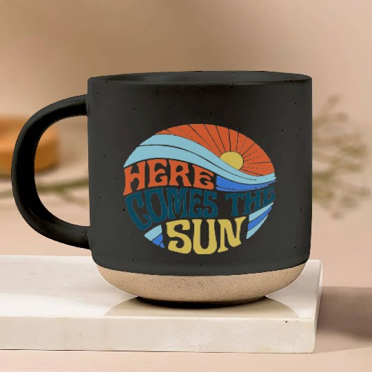 Here comes the sun Pottery Mugs