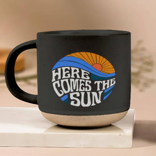 Here comes the sun Pottery Mugs