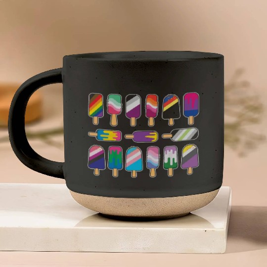 Ice Cream Gay LGBTQ Rainbow LGBT Pride Month Pottery Mugs