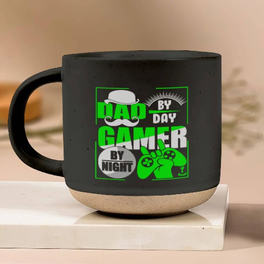 Dad By Day Gamer By Night Pottery Mugs