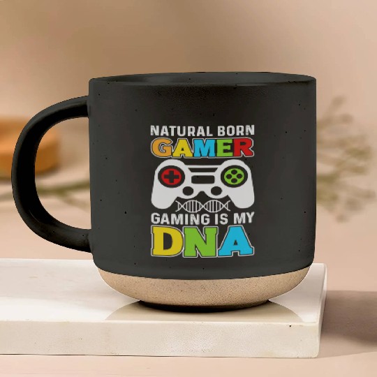 Natural Born Gamer Gaming Is My DNA Pottery Mugs