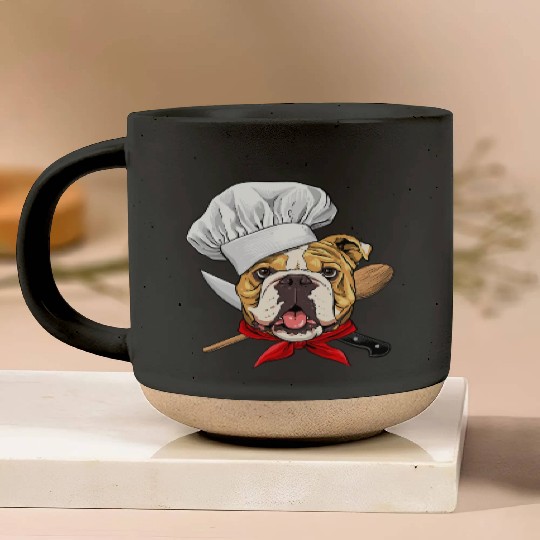 American Bulldog Chef Dog Cooking Baking Lover 480 Pottery Mugs