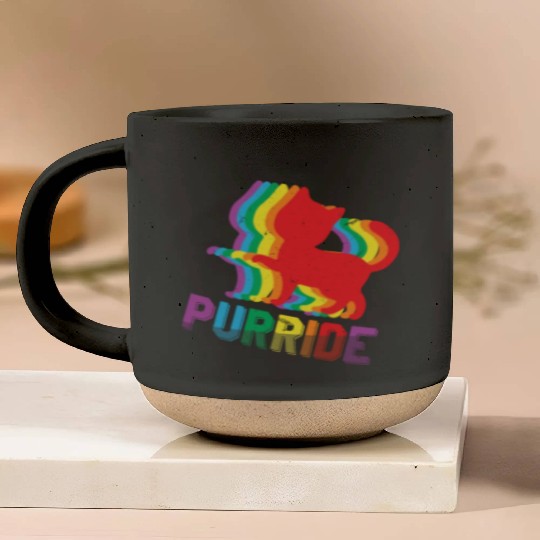 Cute Cat Gay LGBTQ Rainbow LGBT Pride Month Pottery Mugs